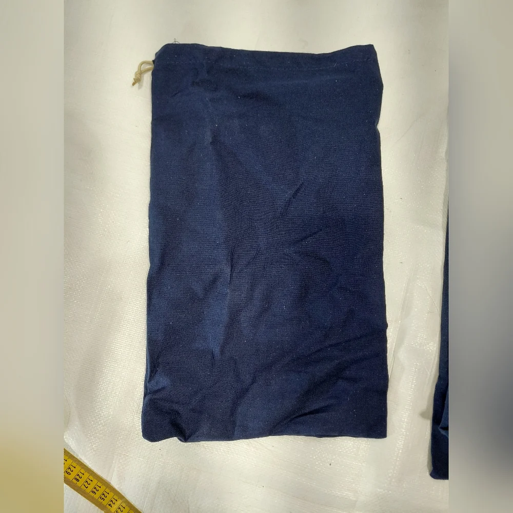 Johnston & Murphy Navy Blue Dust Cover Cotton Drawstring Pouch Bag